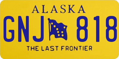 AK license plate GNJ818