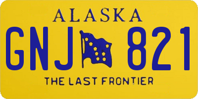 AK license plate GNJ821