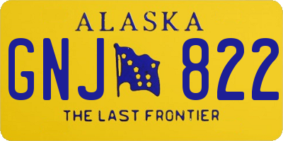 AK license plate GNJ822
