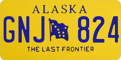 AK license plate GNJ824