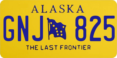 AK license plate GNJ825