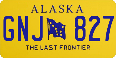 AK license plate GNJ827