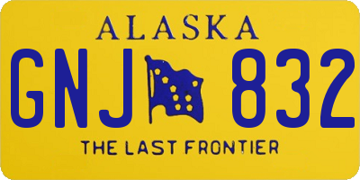 AK license plate GNJ832