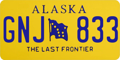 AK license plate GNJ833