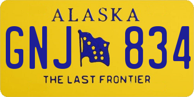 AK license plate GNJ834