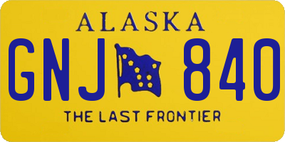 AK license plate GNJ840