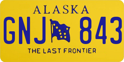 AK license plate GNJ843