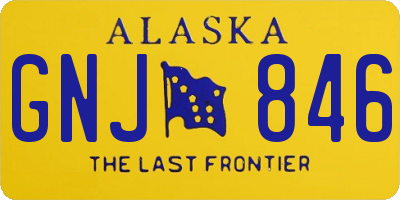 AK license plate GNJ846
