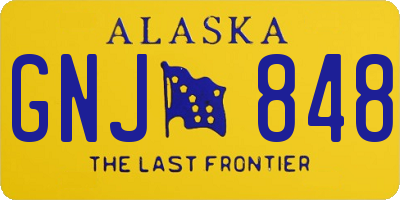 AK license plate GNJ848