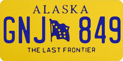 AK license plate GNJ849