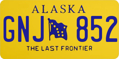 AK license plate GNJ852