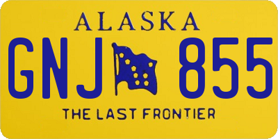 AK license plate GNJ855