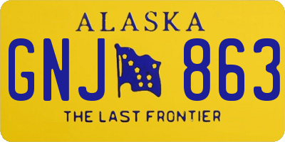 AK license plate GNJ863