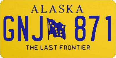 AK license plate GNJ871