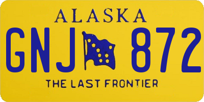 AK license plate GNJ872
