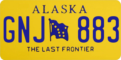 AK license plate GNJ883