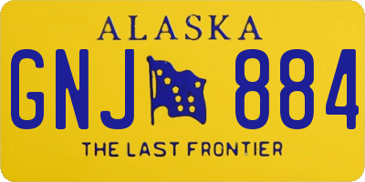 AK license plate GNJ884