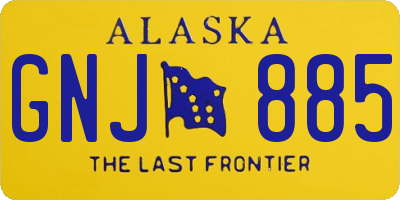 AK license plate GNJ885