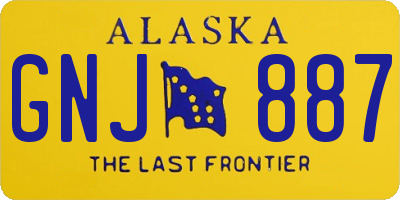 AK license plate GNJ887