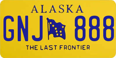 AK license plate GNJ888