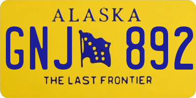 AK license plate GNJ892