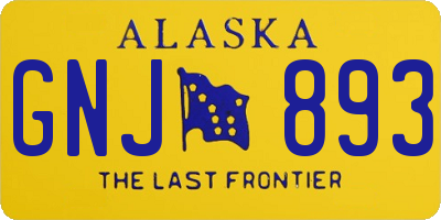 AK license plate GNJ893