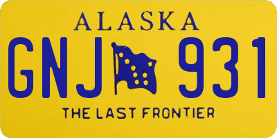 AK license plate GNJ931