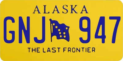 AK license plate GNJ947