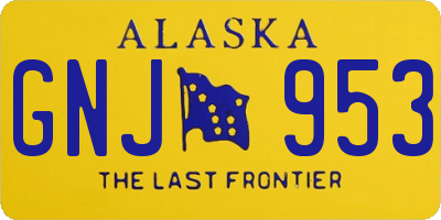 AK license plate GNJ953
