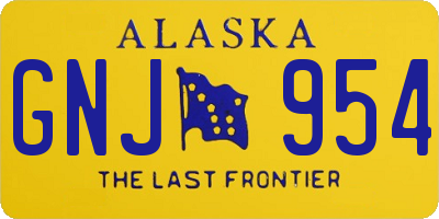 AK license plate GNJ954