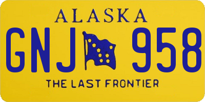 AK license plate GNJ958