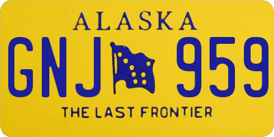 AK license plate GNJ959