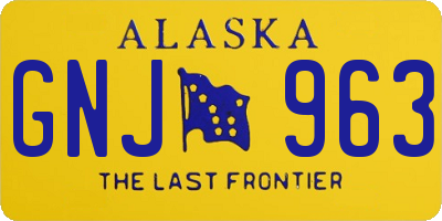 AK license plate GNJ963