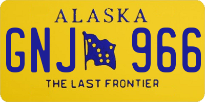 AK license plate GNJ966