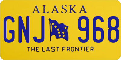 AK license plate GNJ968