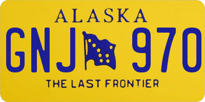 AK license plate GNJ970