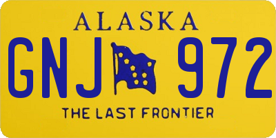 AK license plate GNJ972