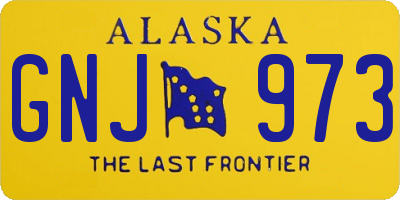 AK license plate GNJ973