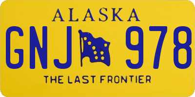 AK license plate GNJ978