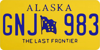 AK license plate GNJ983