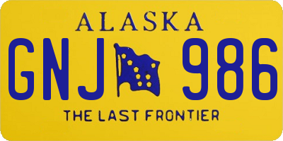 AK license plate GNJ986