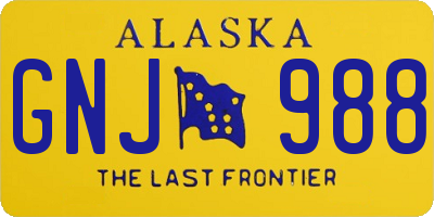 AK license plate GNJ988
