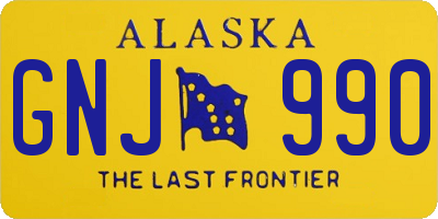 AK license plate GNJ990
