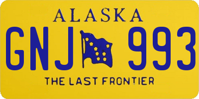 AK license plate GNJ993