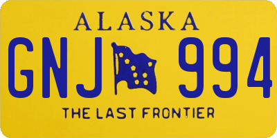 AK license plate GNJ994