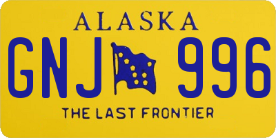 AK license plate GNJ996
