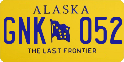 AK license plate GNK052