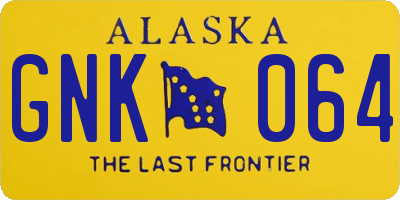 AK license plate GNK064