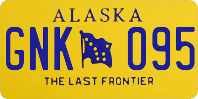 AK license plate GNK095