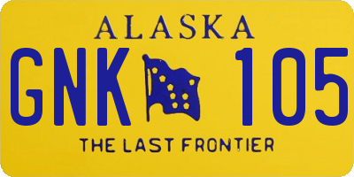 AK license plate GNK105